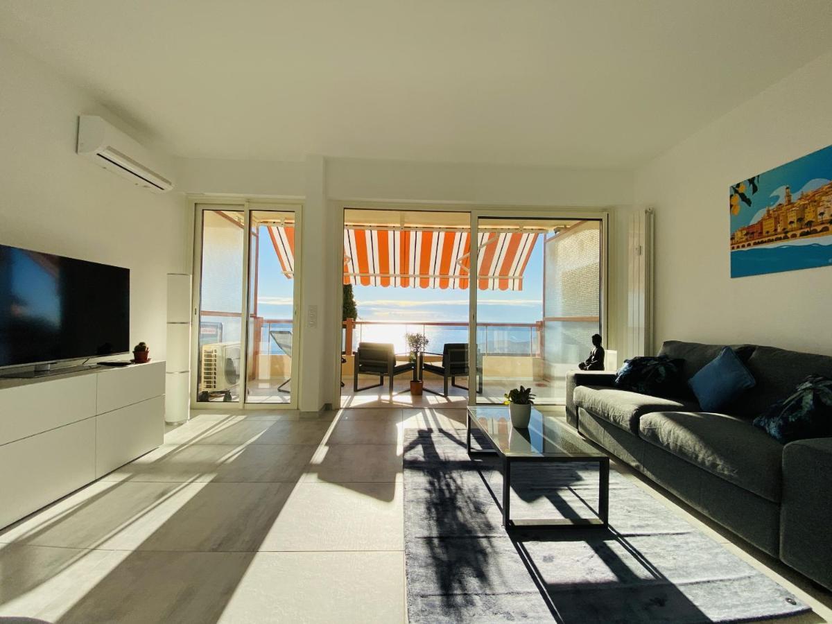 Le Vigia-Vue Mer-Terrasse-Climatisation-Parking Menton Ngoại thất bức ảnh