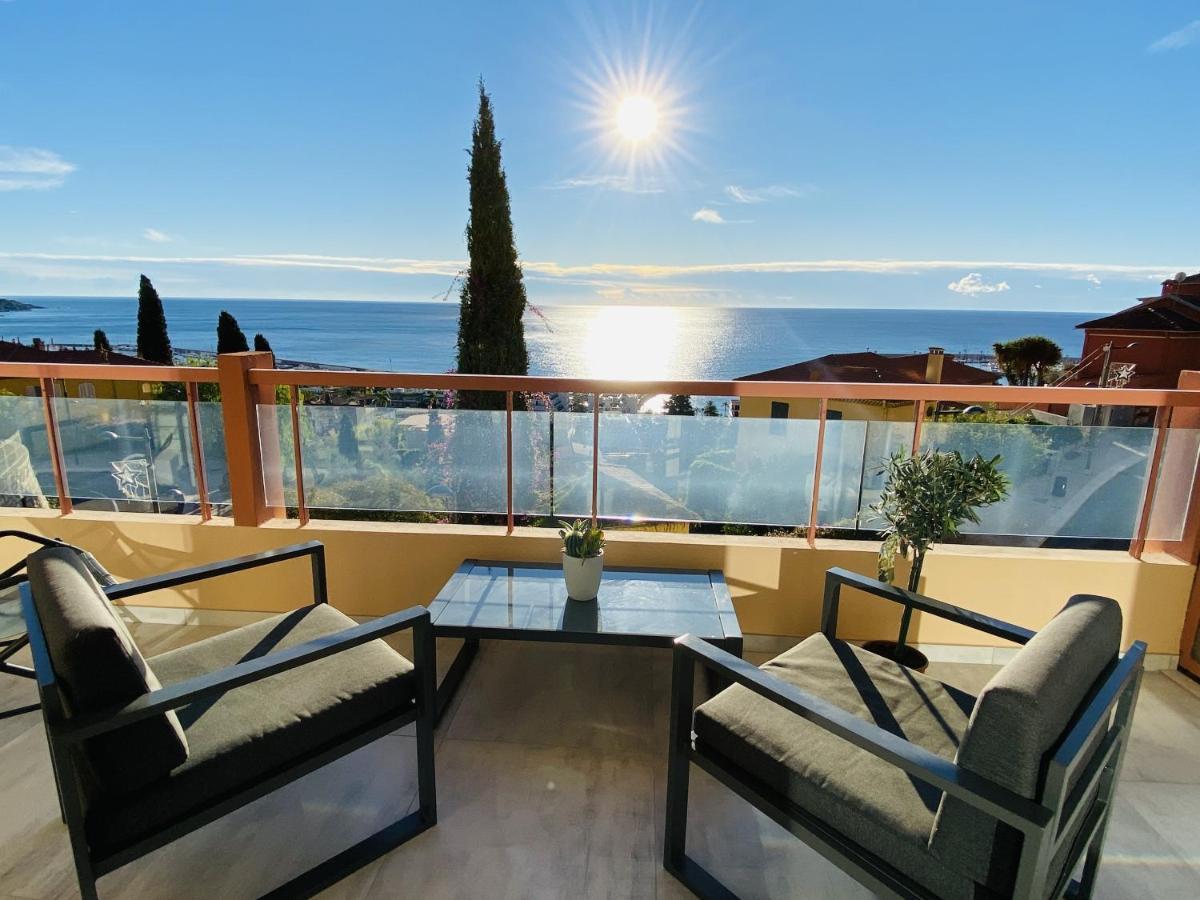 Le Vigia-Vue Mer-Terrasse-Climatisation-Parking Menton Ngoại thất bức ảnh