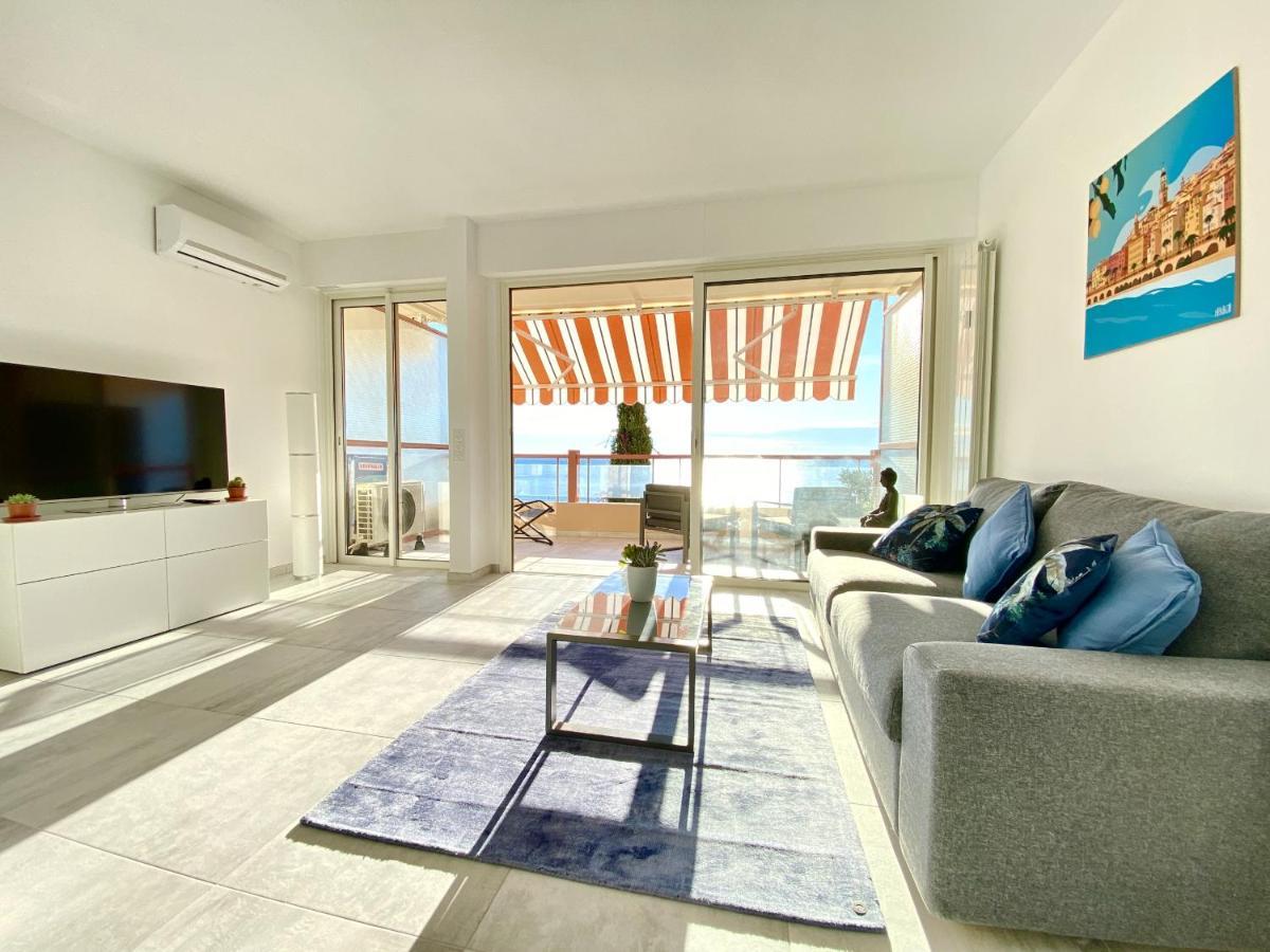 Le Vigia-Vue Mer-Terrasse-Climatisation-Parking Menton Ngoại thất bức ảnh