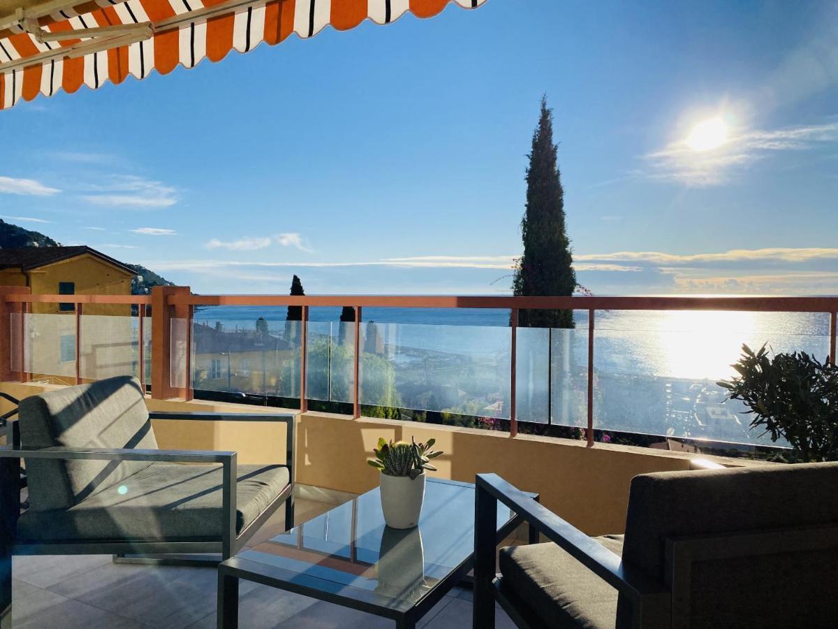 Le Vigia-Vue Mer-Terrasse-Climatisation-Parking Menton Ngoại thất bức ảnh